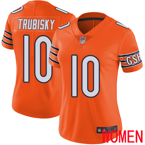 Chicago Bears Limited Orange Women Mitchell Trubisky Alternate Jersey NFL Football 10 Vapor Untouchable